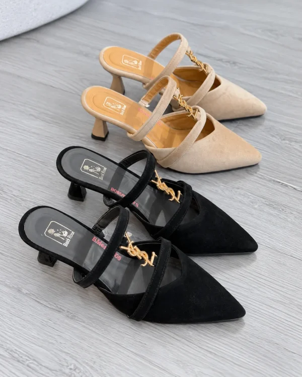 صندل پاشنه جلوبسته ۵ سانتی ysl
