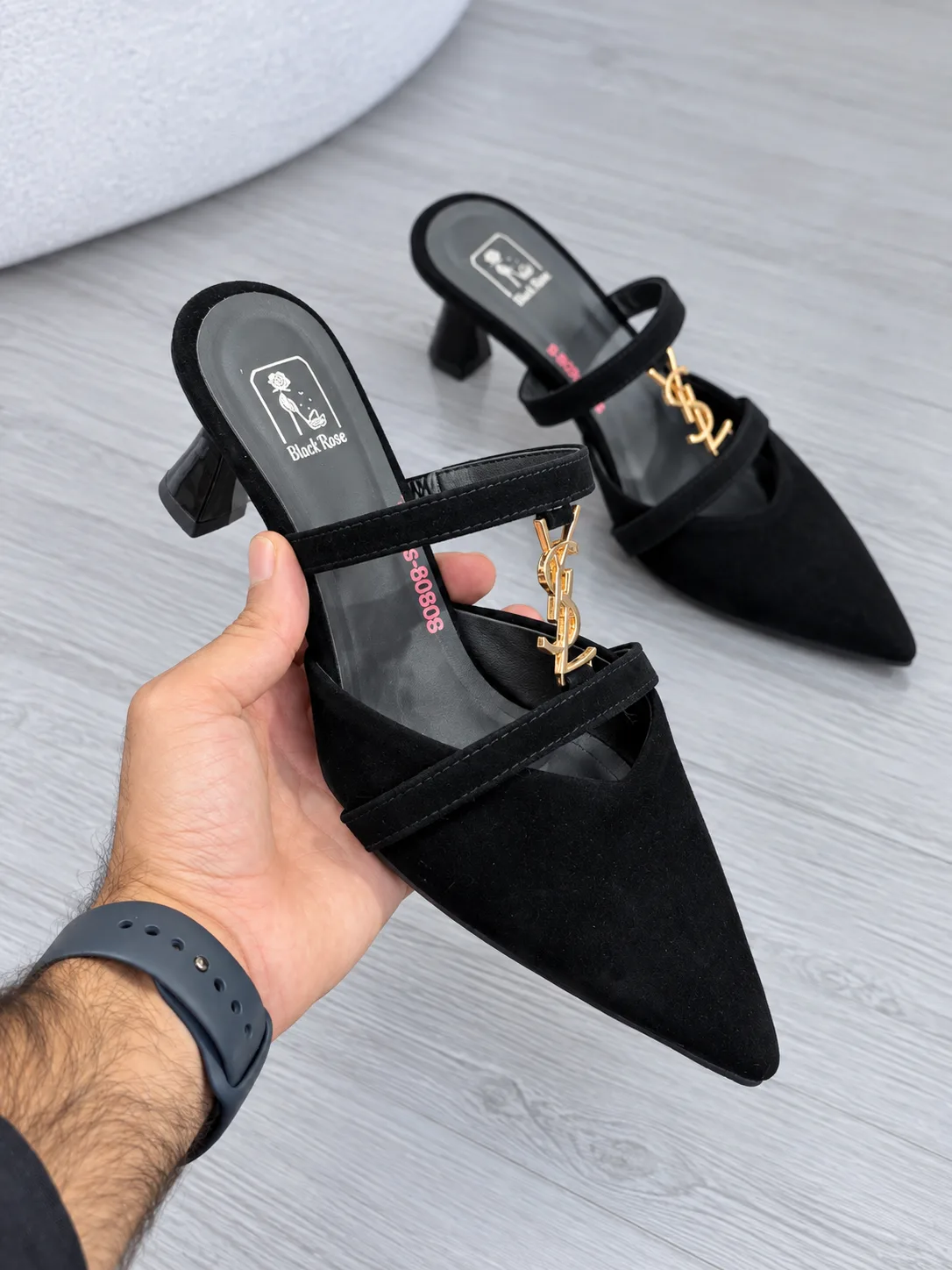 صندل پاشنه جلوبسته ۵ سانتی ysl - Image 2